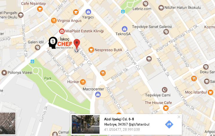 Harita Üzerinden İskoç Chef'e Ulaşabilirsiniz